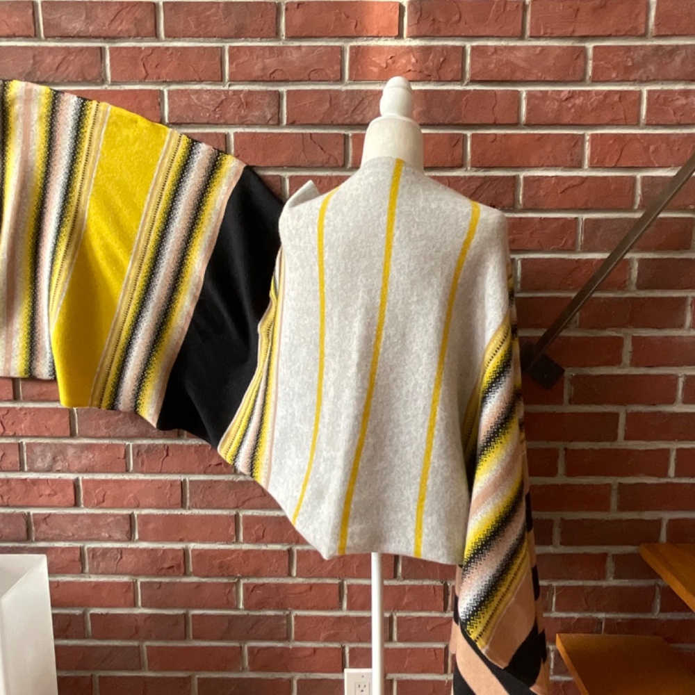•Green Thomas Merino Lambswool Blanket Knit Scarf Wrap Designer Scotland82”x23” - Picture 9 of 11